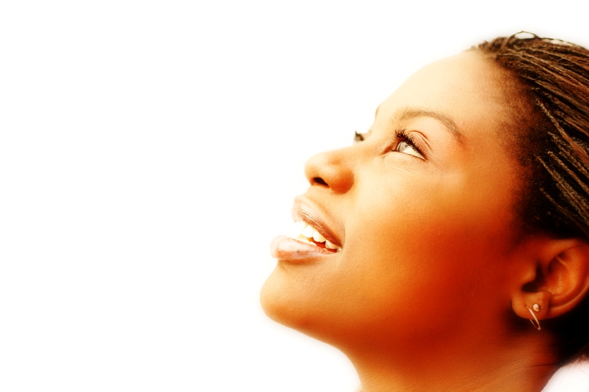 woman smiling